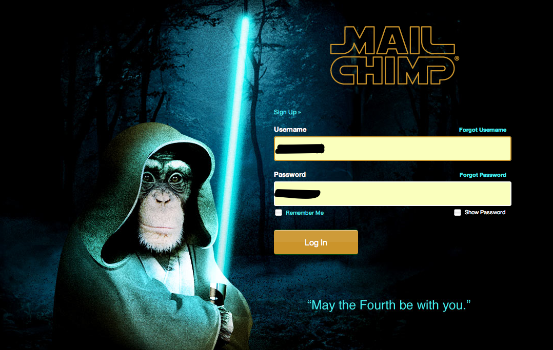 Mailchimp Star Wars day