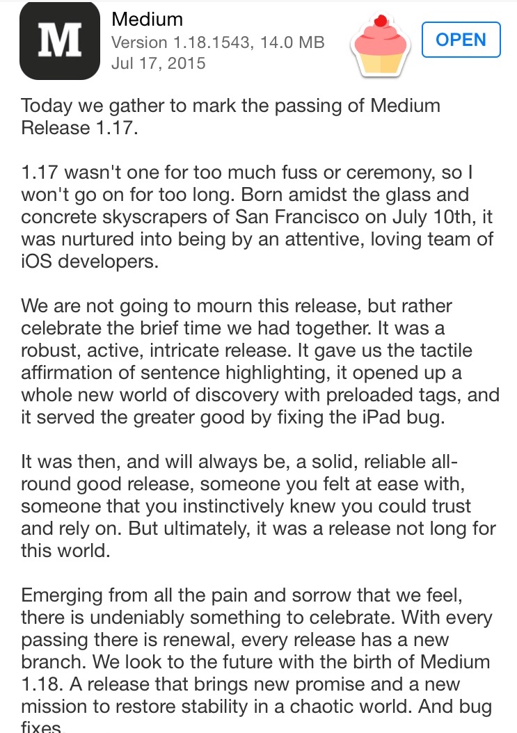 Medium release notes