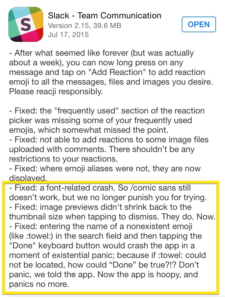 Slack release notes